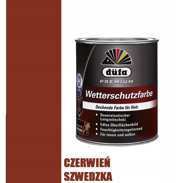 

Wetterschutzfarbe Eko Dufa 2,5 l Czerwień Szwedzka