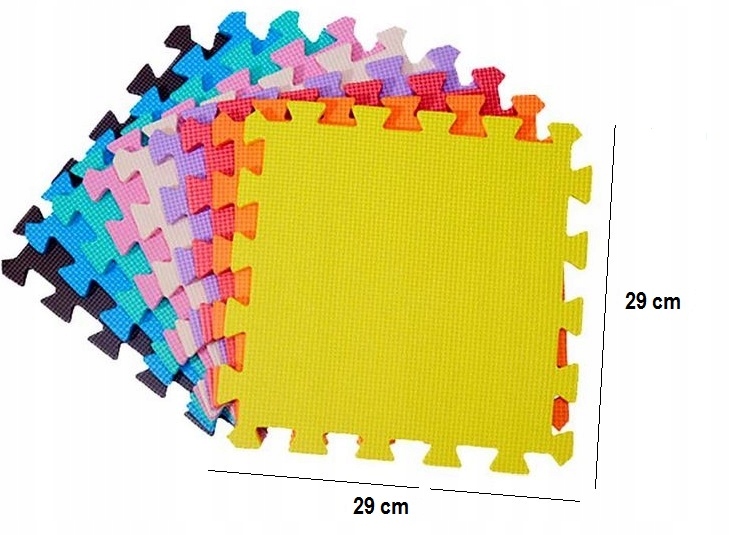 MEGA DUŻE PUZZLE PIANKOWE MATA KOLOROWA 10sztuk Materiał pianka