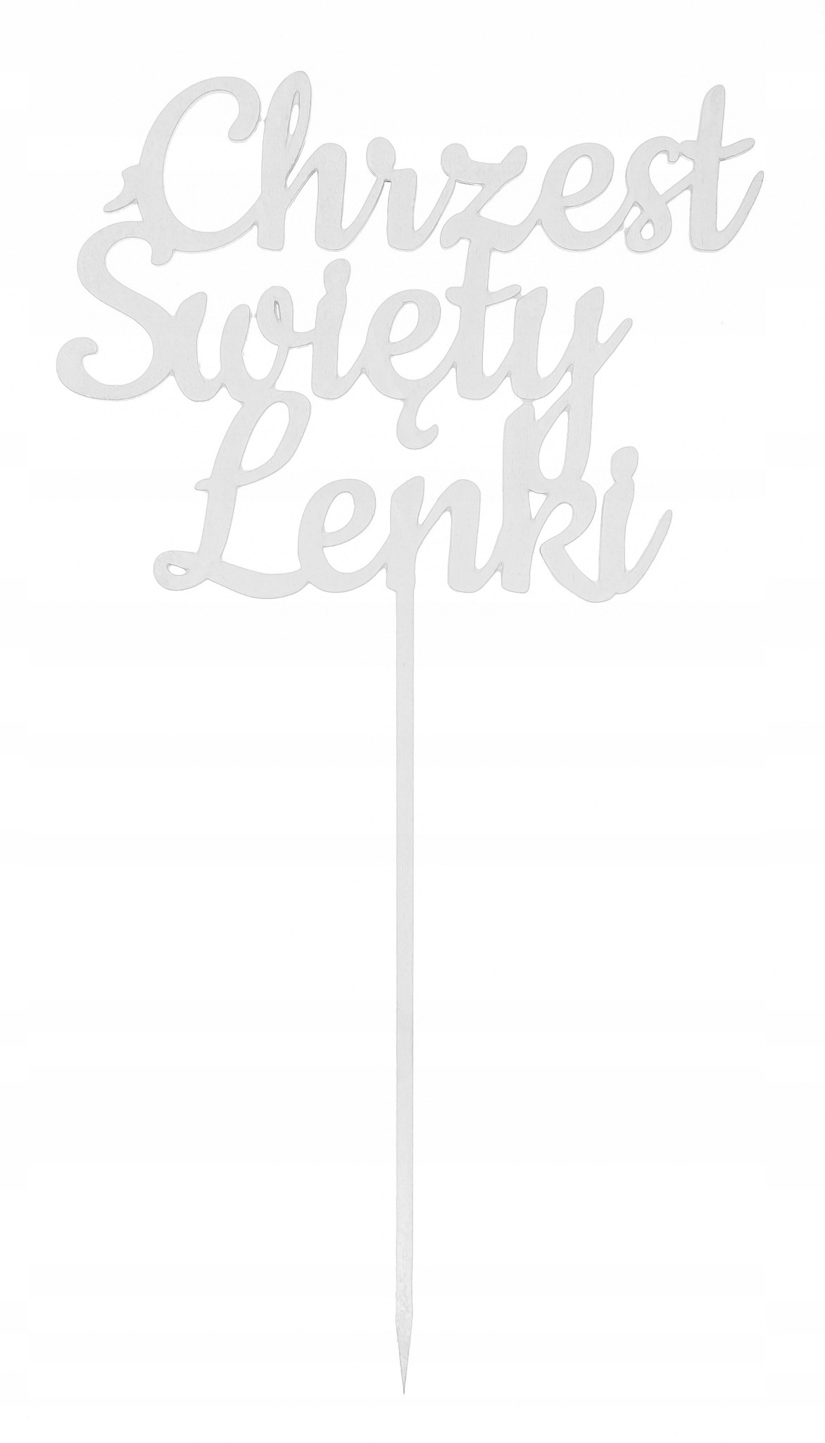 

Topper Na Tort Biały napis ozdoby Chrzest Święty