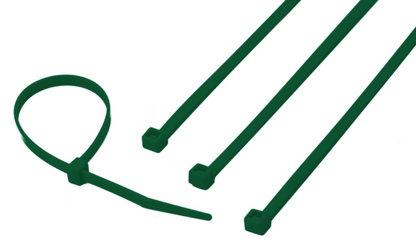 ZIELONE OPASKI ZACISKOWE KABLOWE 200 x 4,8 WŁOSKIE Marka Elematic