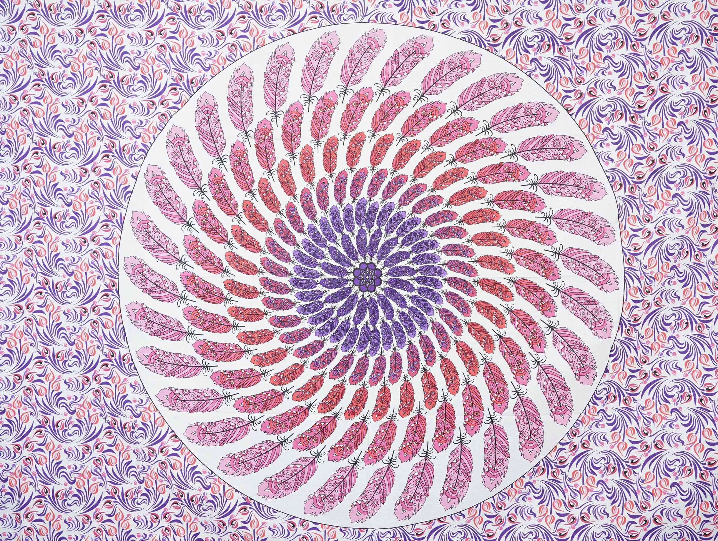 

Indyjska Narzuta Zasłona Obrus Mandala 135x205 68A
