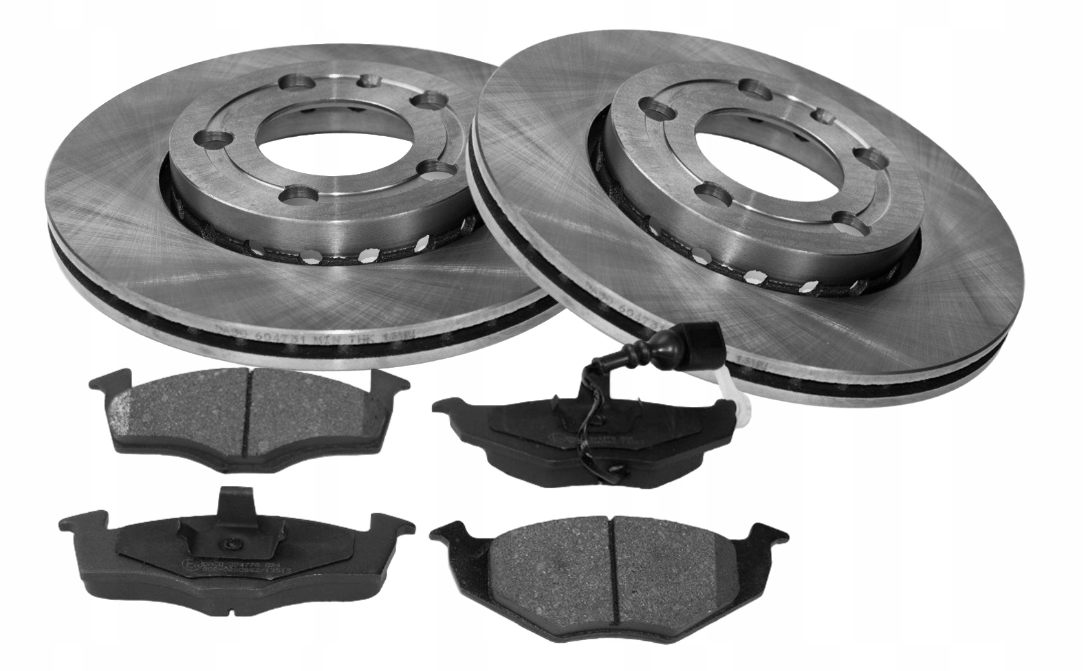 Tarcze x2 + klocki przód do SKODA FABIA VW POLO 9N