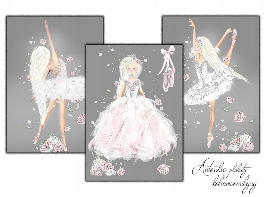 

3 Plakat metryczka księżniczka dla dziewczynki a3