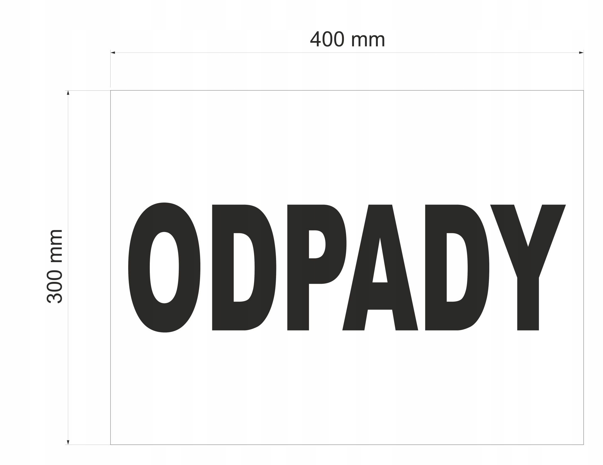 MAGNES ODPADY 400X300 MM Tabliczka Marka inny