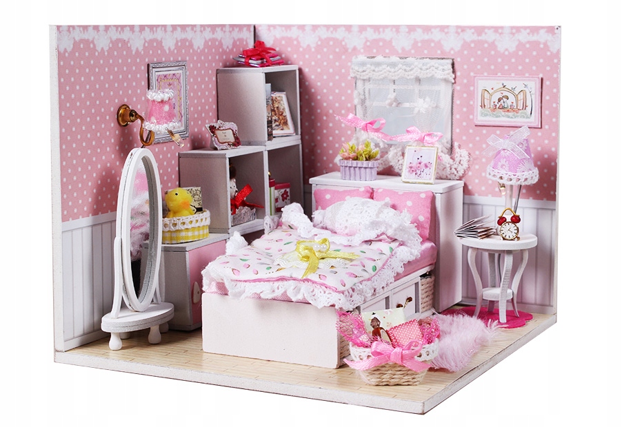

Miniaturowy domek Diy Pokój księżniczki Led