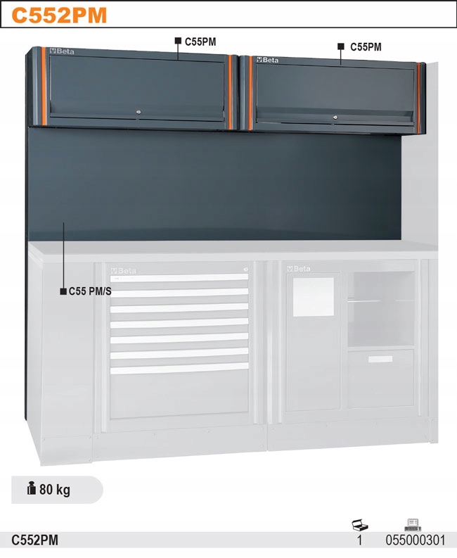 ZESTAW MEBLI WARSZTATOWYCH RSC55 BETA 5500 C55AB EAN 8014230856056