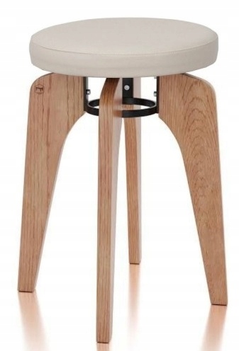 Taboret z naturalnego Dębu KOSMO tapicerowane MS