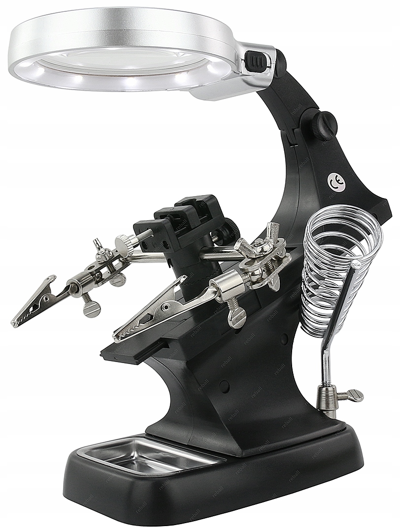 

Trzecia Ręka Uchwyt Lupa 75mm/3x 20mm/4,5x 10xLED