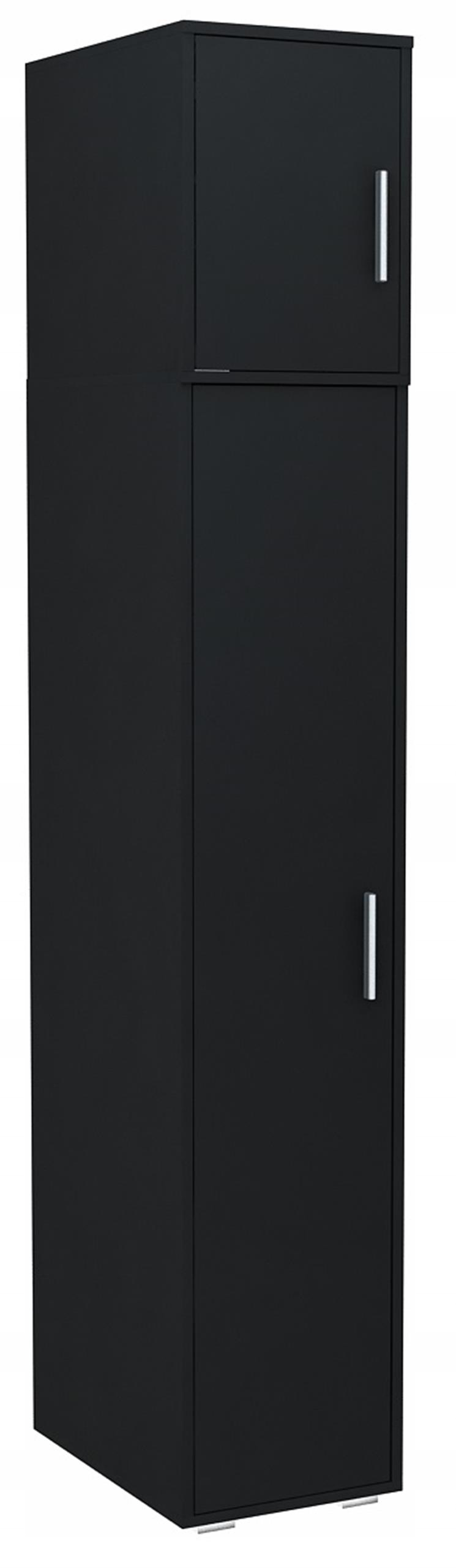 

Szafa Bodo 1D4P Czarna Nadstawka półki i drążek