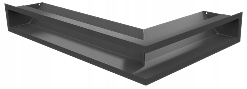 Ventilační mřížka do krbu Luft rohová pravá 40x60x9 grafitová