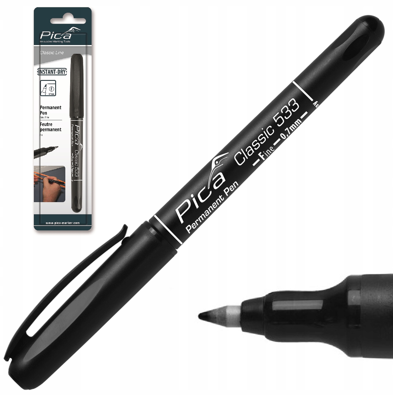 

Pica 533 Pisak marker znacznik czarny 0,7mm