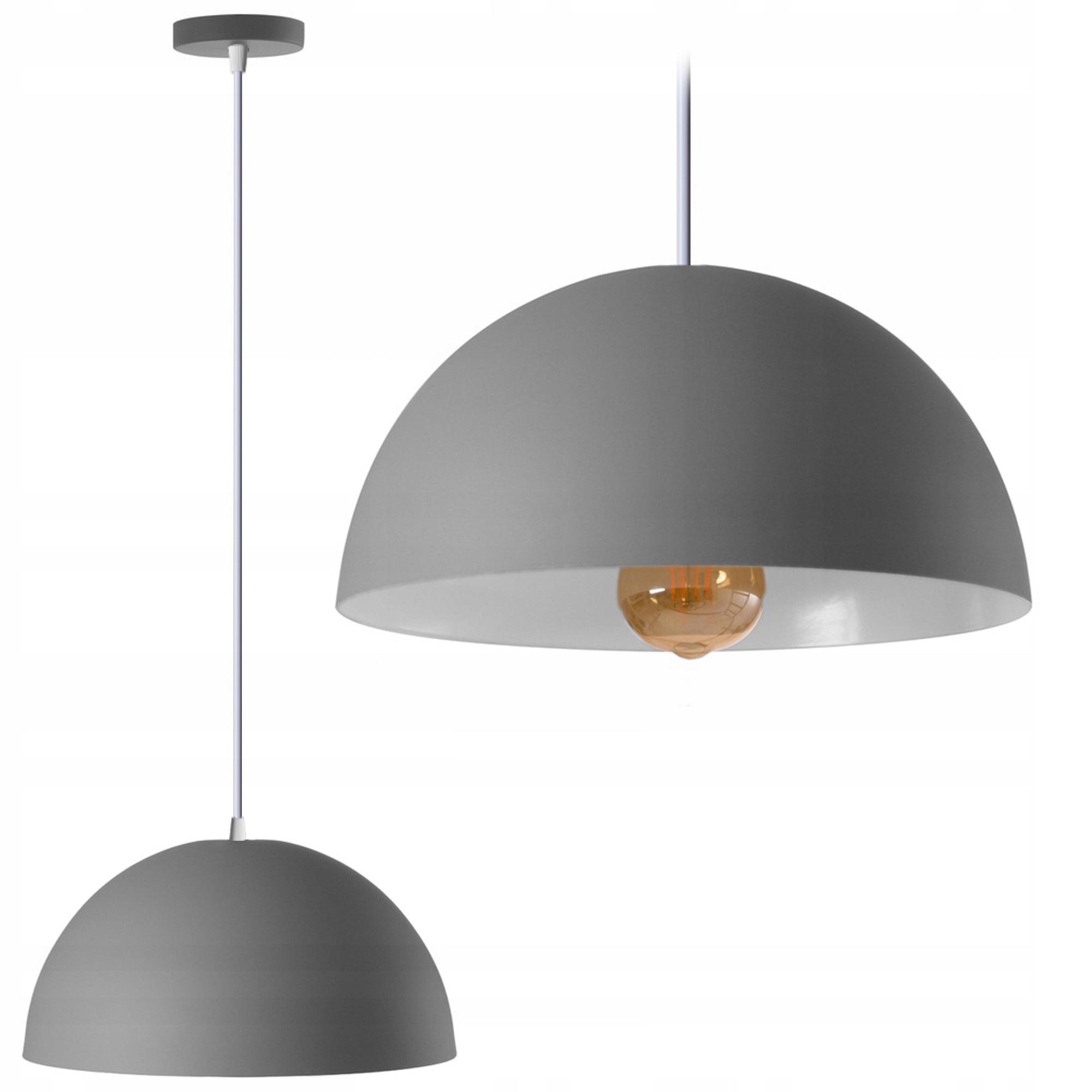 

Lampa Sufitowa Wisząca Mesa Szara W Stylu Loft E27