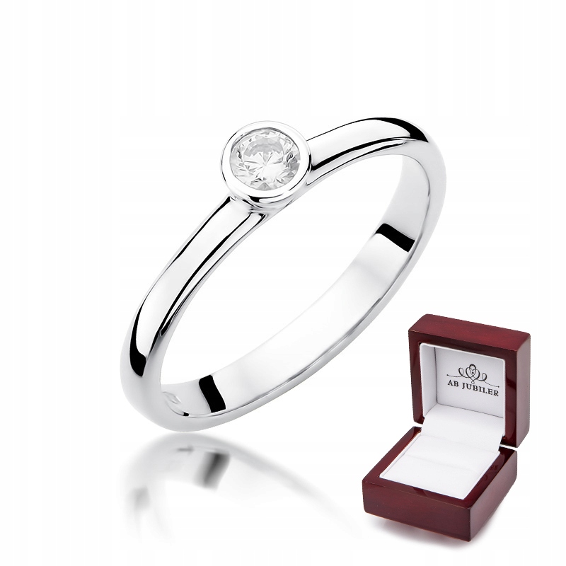 

Pierścionek Zaręczynowy Brylant 0,15ct Próba 585