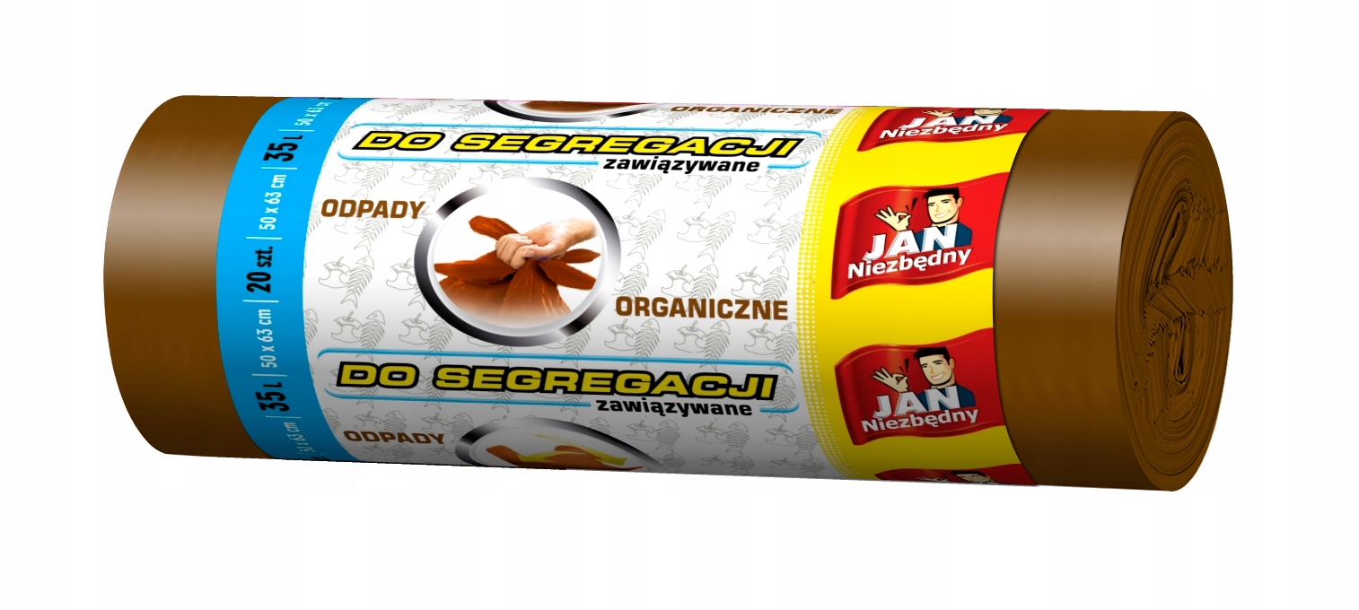 

Worki do segregacji śmieci 35l 20szt Bio brązowe