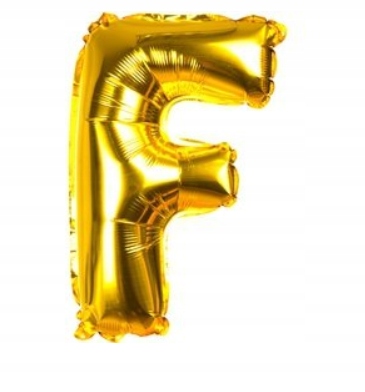 

Balon Foliowy Literka Litera F 40CM Kolor Złoty