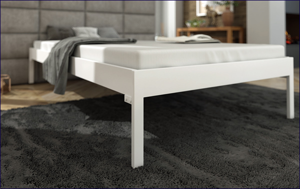 ŁÓŻKO POJEDYNCZE METALOWE MŁODZIEŻOWE ==== 120X200 Długość mebla 206 cm