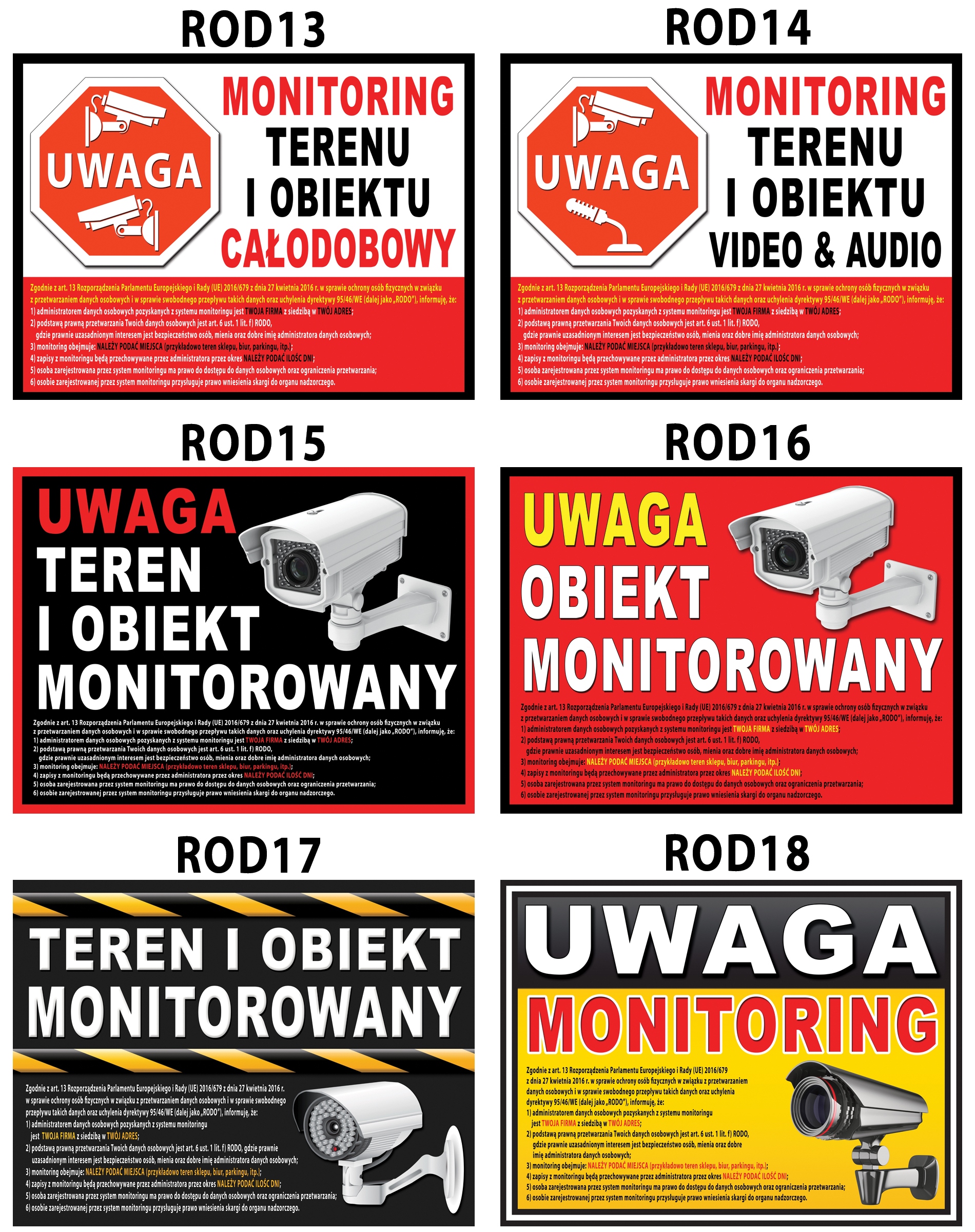 TABLICA MONITORING ADRES DOM PARKING STOP ZAKAZ Weight with packaging 3 kg