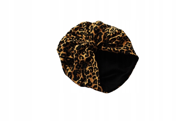 

Czapka turban panterka musztarda kokarda 50-52