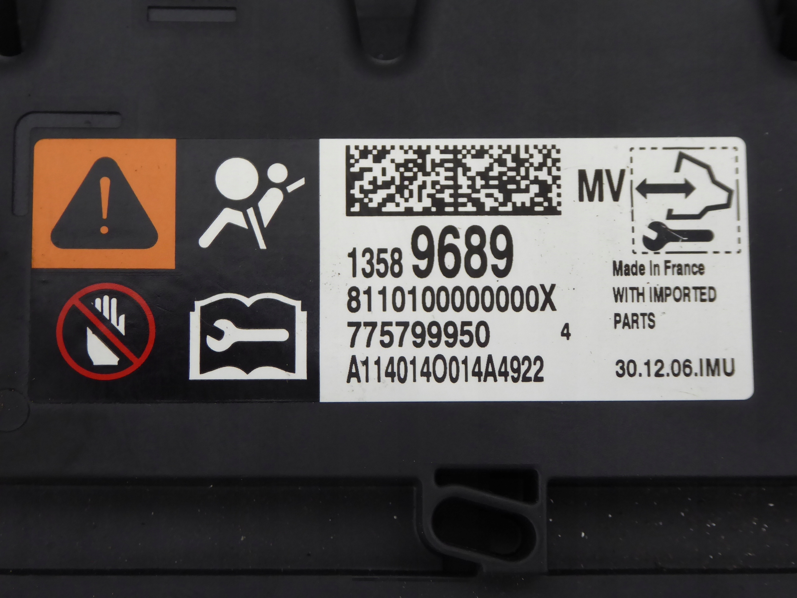 SENSOR modulo airbag airbag OPEL MERIVA B