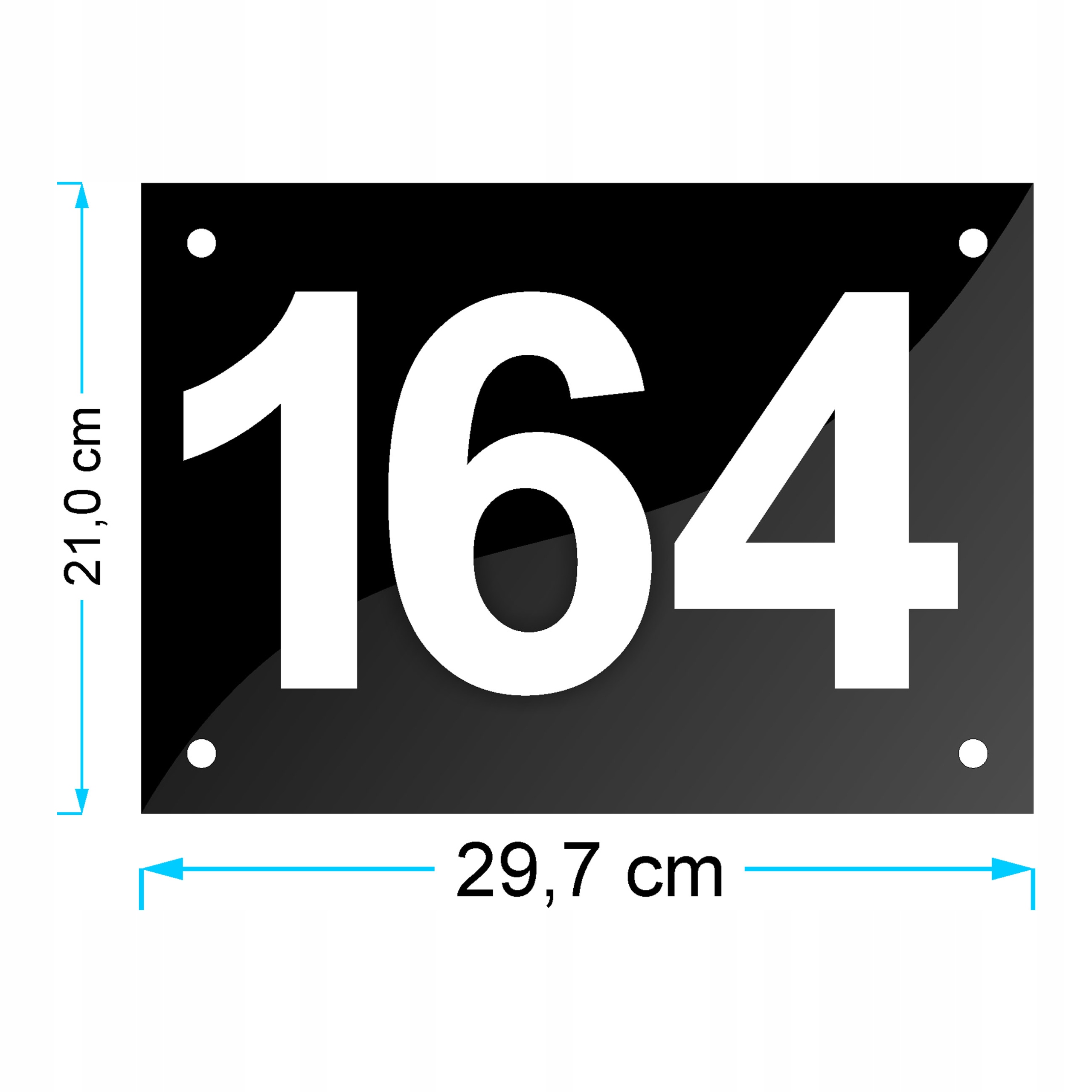 TABLICZKA ADRESOWA NA ELEWACJĘ ADRES NUMER DOMU Długość 30 cm