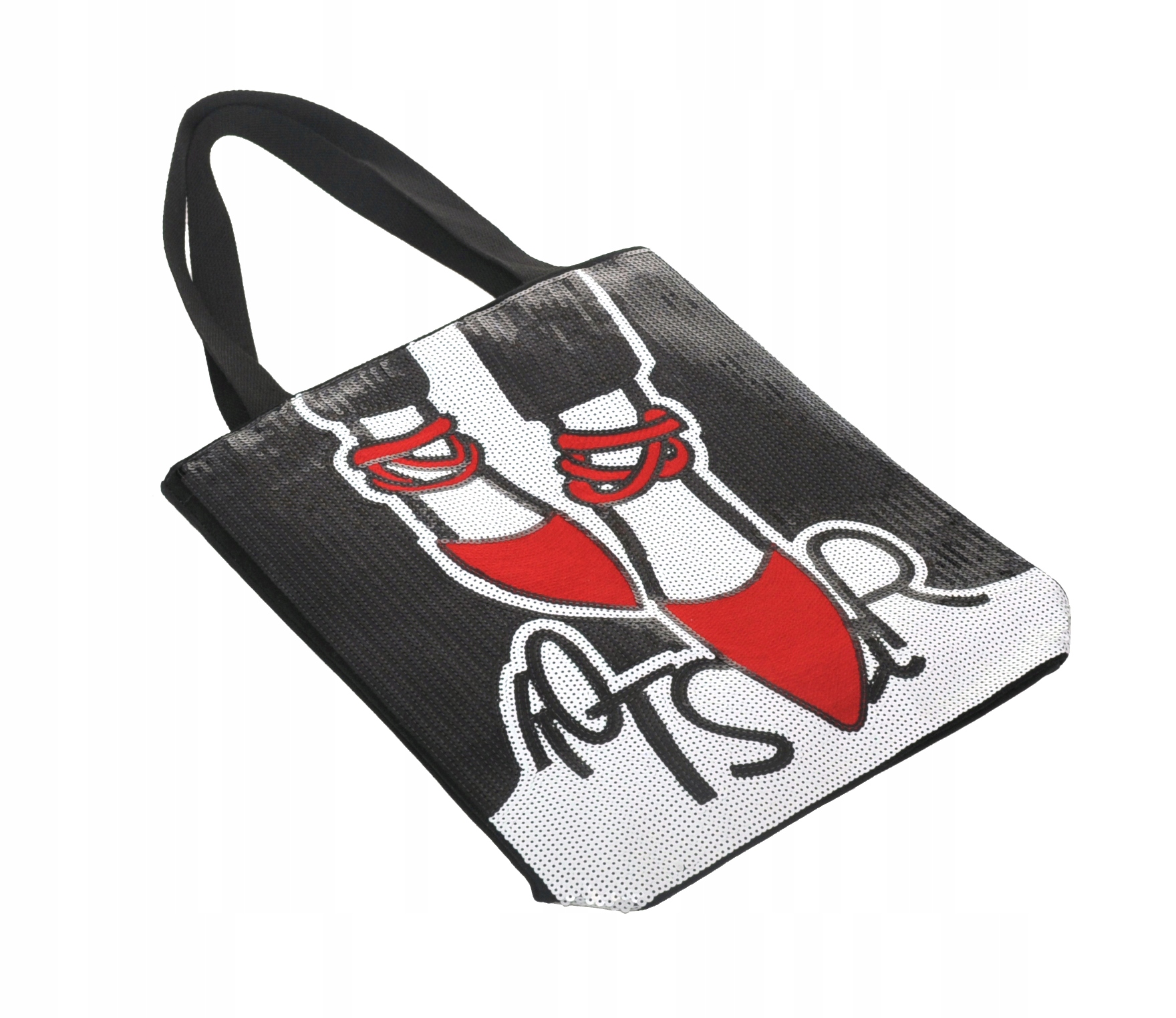 TORBA MIEJSKA na ZAKUPY torebka SIATKA CEKINY