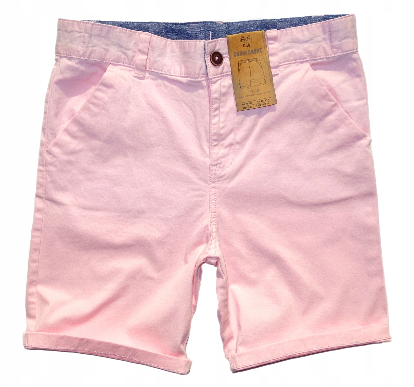 

F&f Spodenki Chłopięce Chinos Miękkie Róż 152