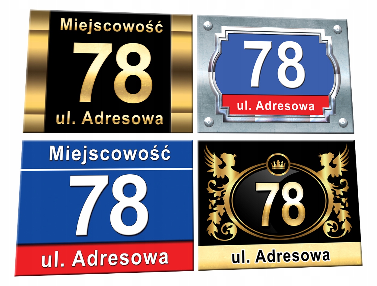 TABLICA ADRESOWA TABLICZKA DIBOND NUMER DOM cyfra