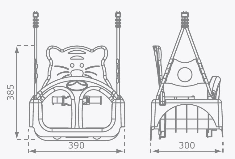 Huśtawka dla dzieci 3w1 typu 'trix' ogrodowa HIT! Rodzaj siedzisko