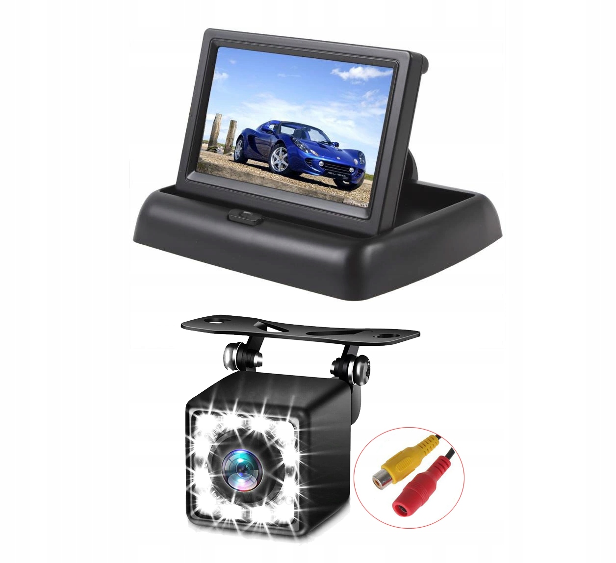 Камера заднього виду 12LED + монітор 4,3 LOCKABLE 15M