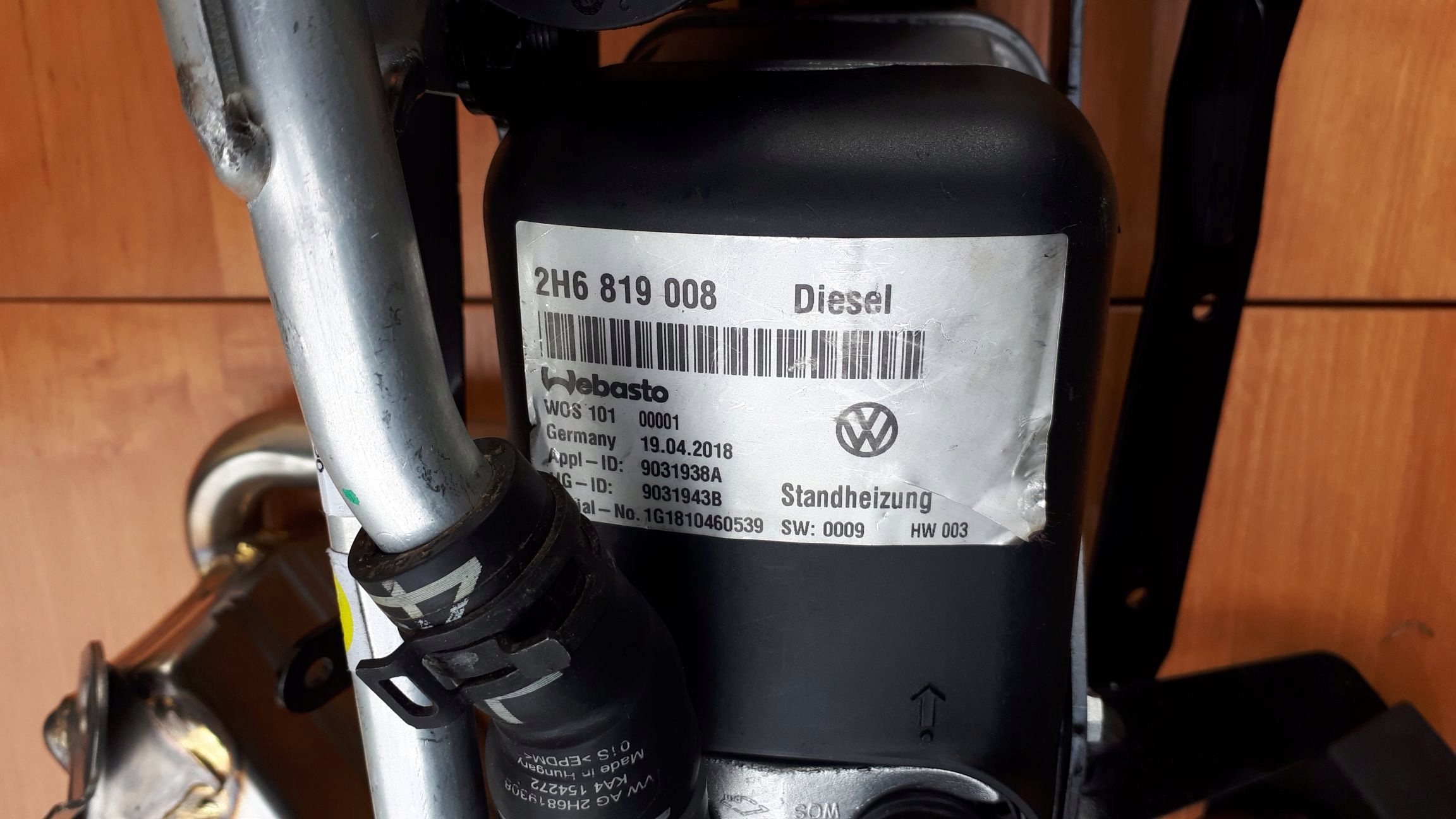 Webasto VW Amarok 2H6819008 evo 2018r. Diesel Typ samochodu Samochody osobowe Samochody dostawcze