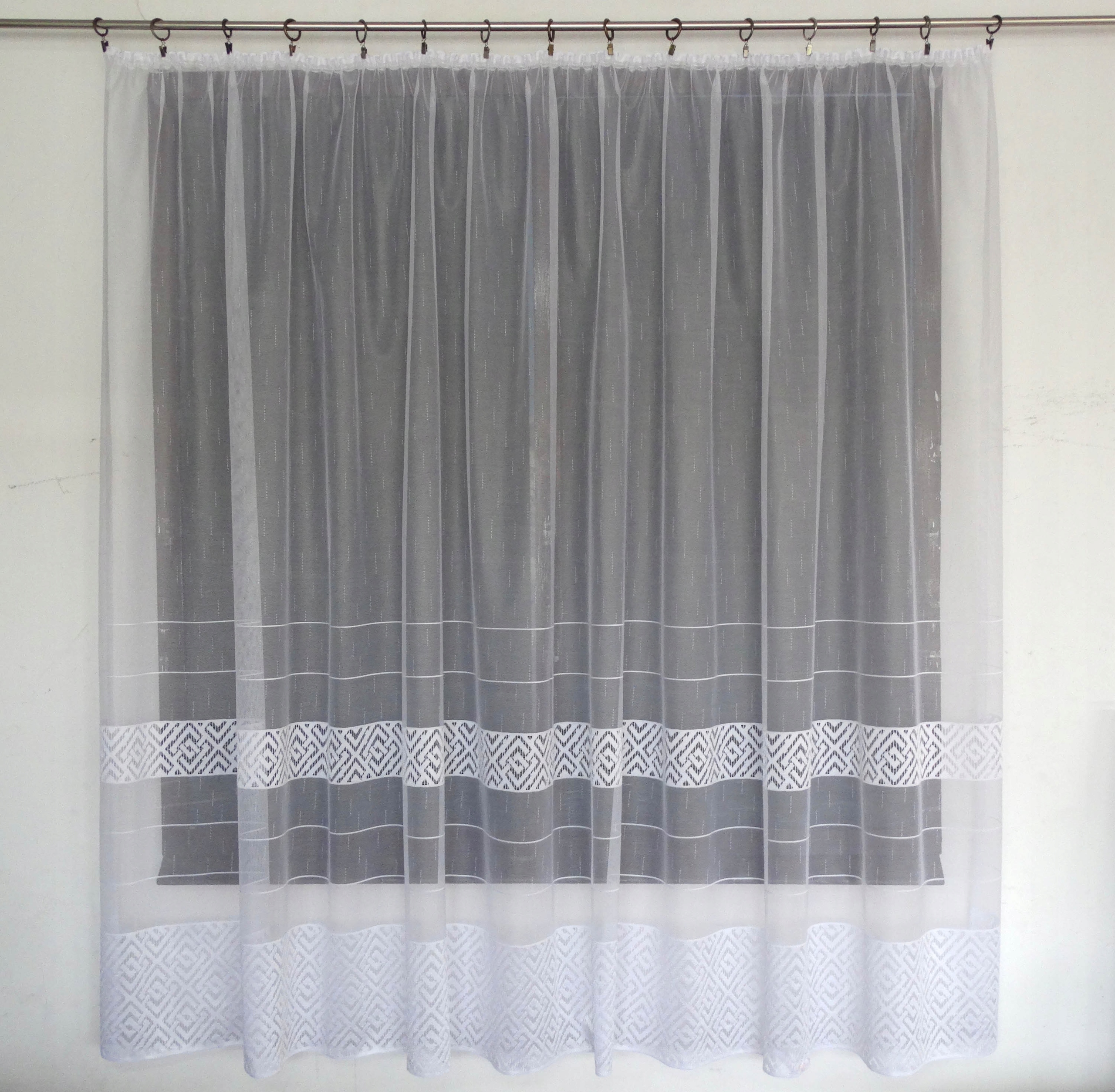 Mg Záclona žakárová páska 618/369 500x160 cm hotová s páskou M