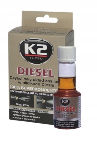 K2 DIESEL ŚRODEK DO CZYSZCZENIA WTRYSKÓW 50ML