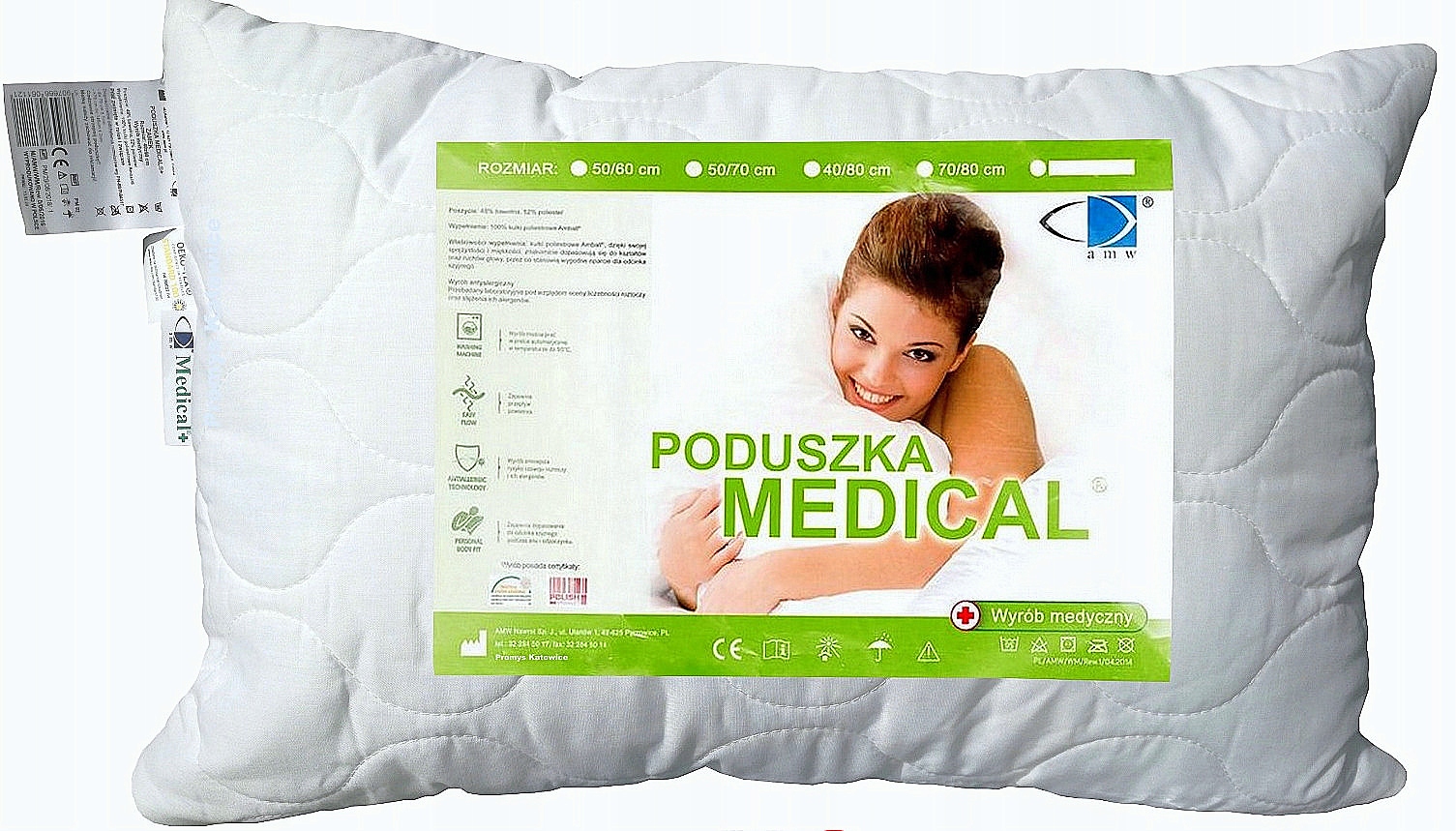 

Gruba Poduszka Medical Zamek 40X70 Dziecka 70X40