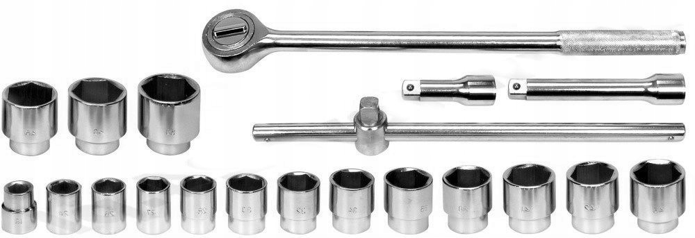 KLUCZE NASADOWE 21el 6-kątne 19-50 TIR NASADKI ZESTAW KLUCZY EAN (GTIN) 5907580146126