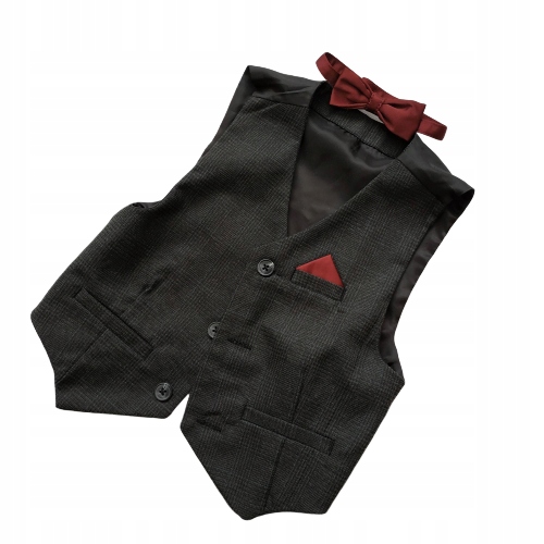 KAMIZELKA CHŁOPIĘCA Z MUSZKĄ R.98CM__URBAN RASCALS