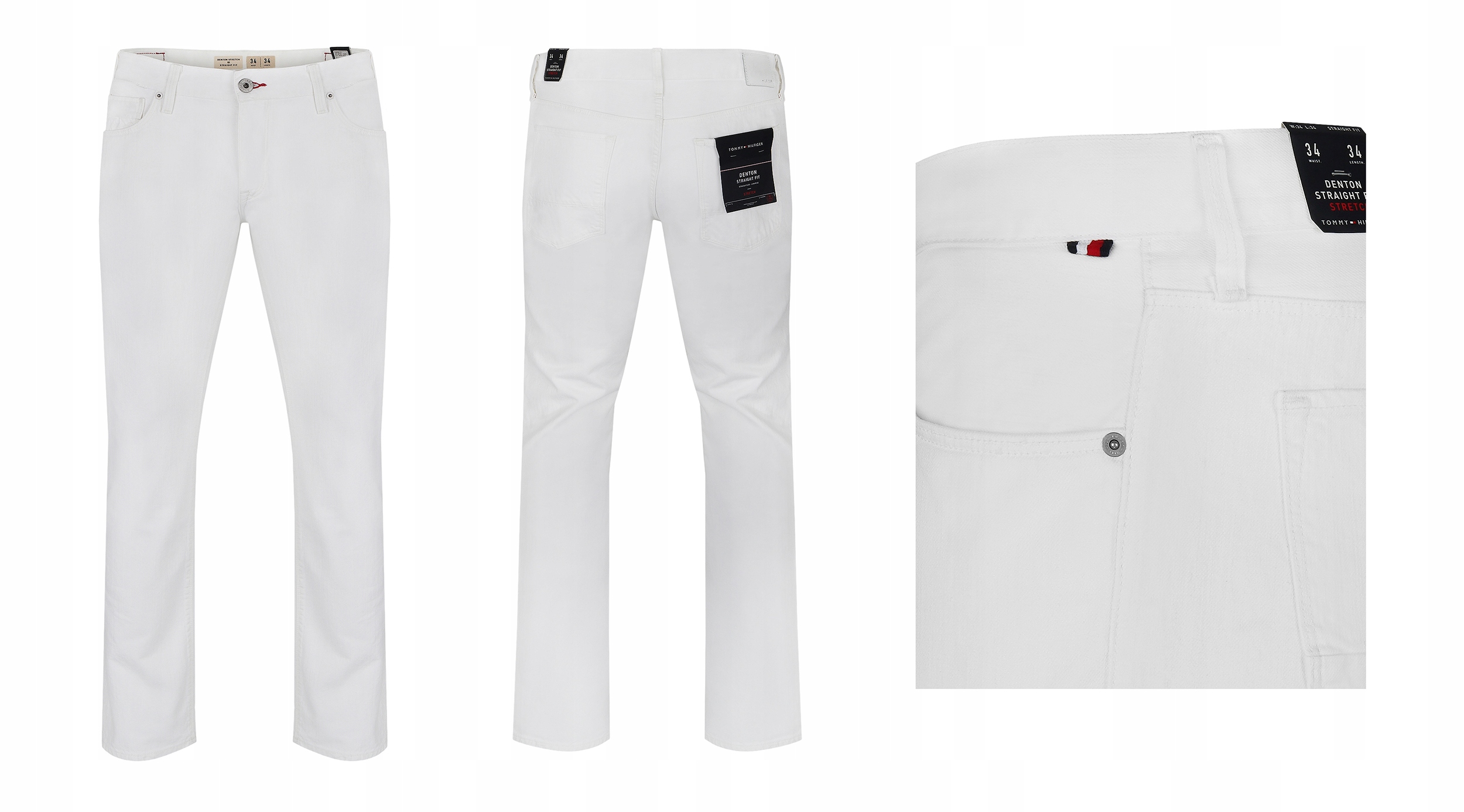 

Tommy Hilfiger Denton Dover Elastan Białe 33/32