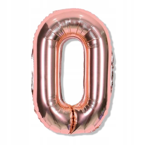 

Balon Cyfra 0 Różowe złoto Rose Gold 40 cm