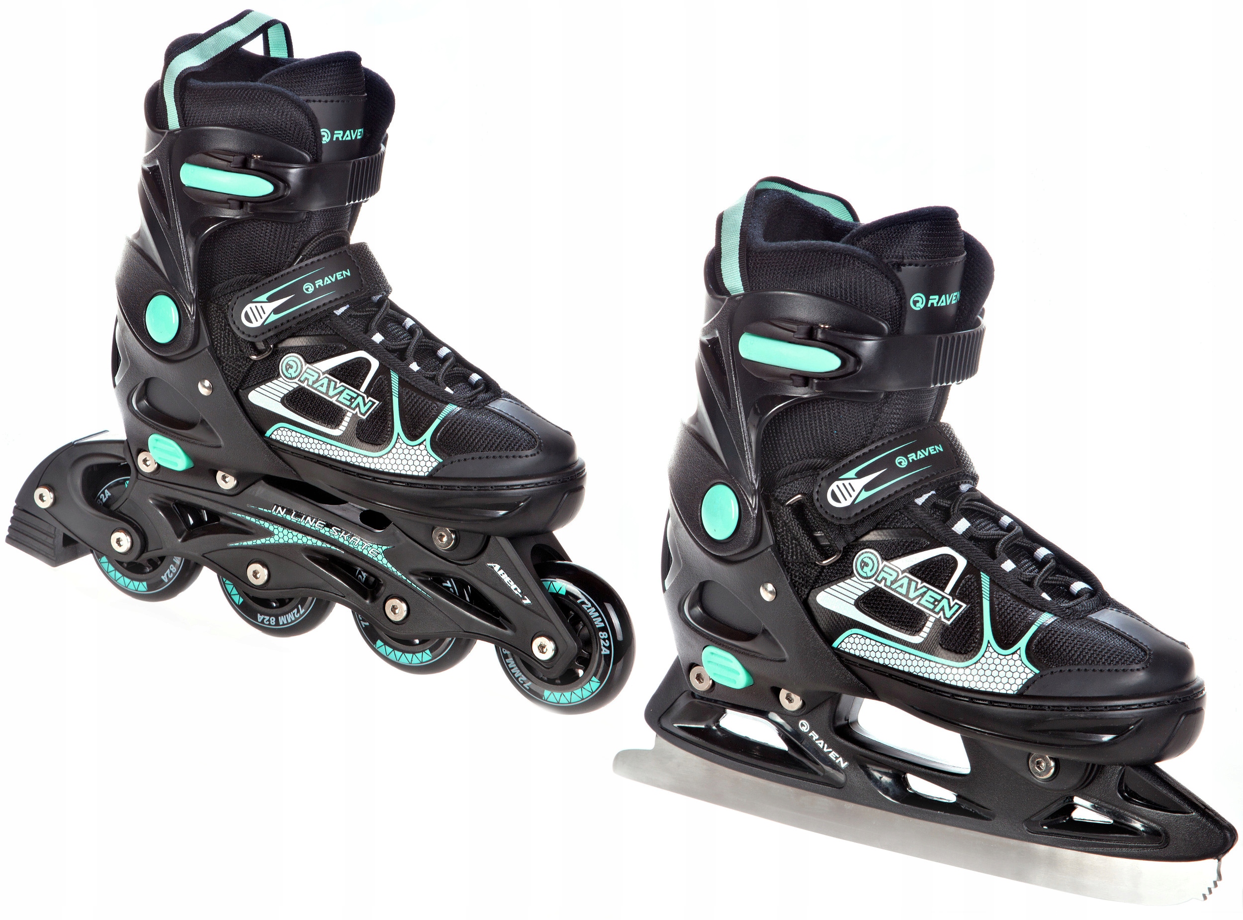 

Rolki Łyżwy 2w1 Raven Spirit Black/Mint 40-43