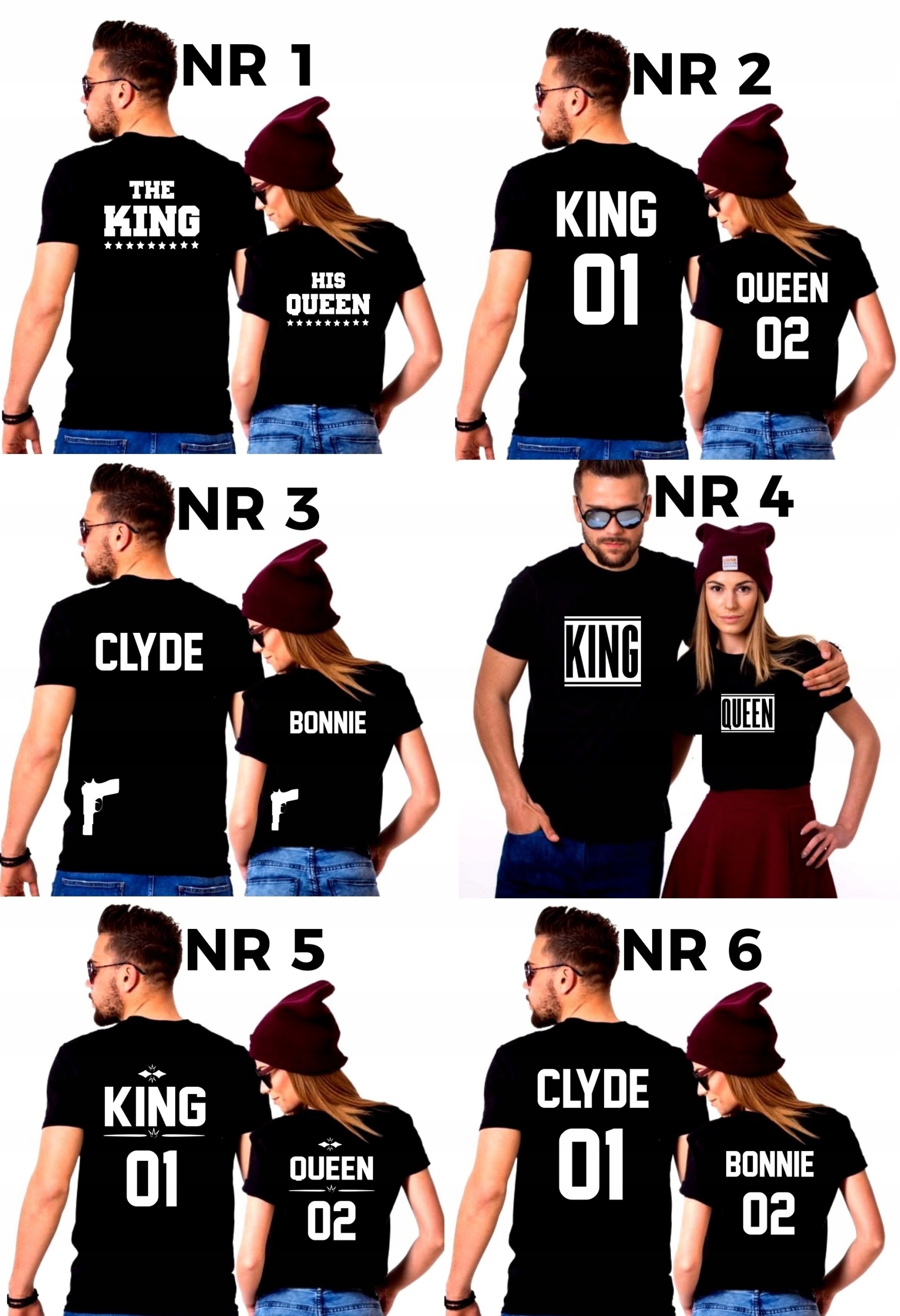 PREZENT NA ROCZNICĘ ŚLUBU koszulki dla par ZESTAW Rozmiar S