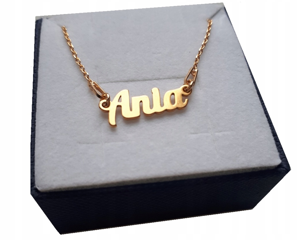 

Naszyjnik imię imiennik Ania srebro 925 pozłacane
