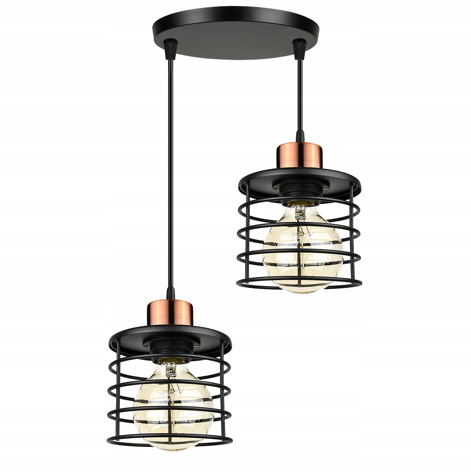 

Lampa Sufitowa Wisząca Żyrandol Plafon Loft E27