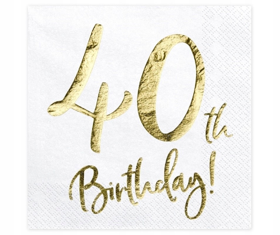 

Serwetki papierowe 40 urodziny 33x33cm 20sztuk