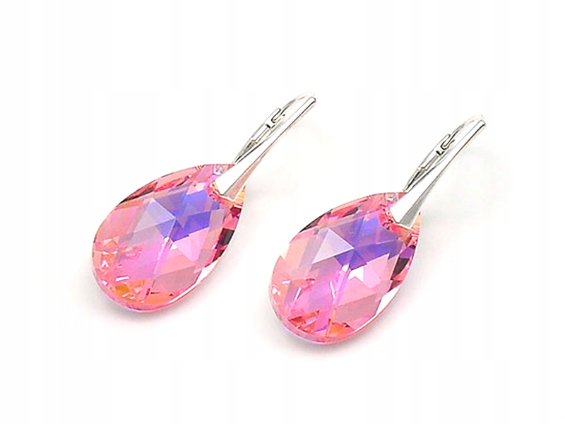 

Kolczyki ze Srebra 925 Swarovski Light Rose Ab Box