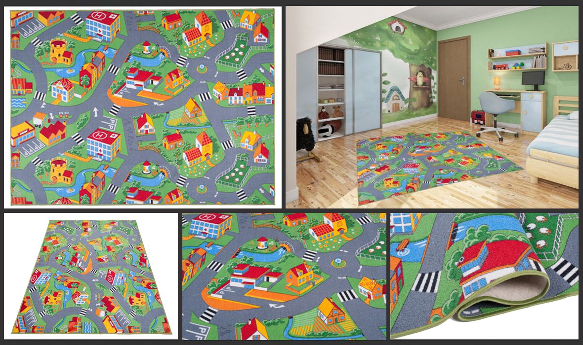 DYWAN 200X200 DYWANY DLA DZIECKA FARMA CITY ULICE Bohater brak