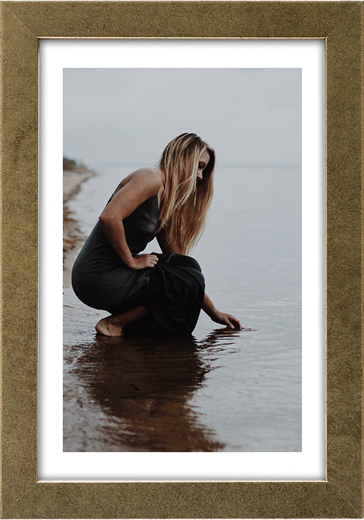 

Rama Drewniana Złota Foto Ramka 18x24 CM