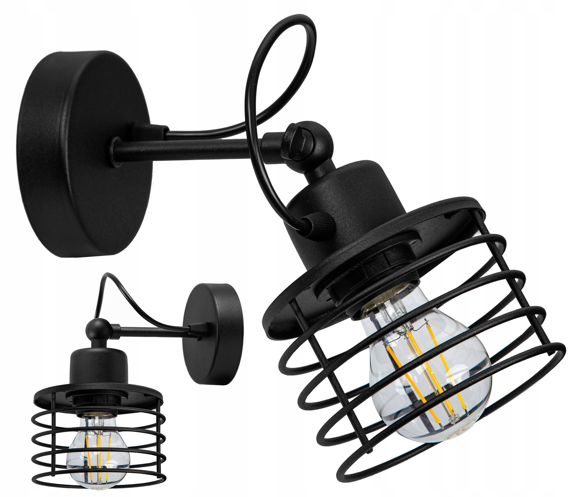 

Kinkiet Ścienny Nowoczesny Retro Loft Edison Led