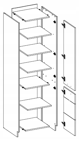 słupek kuchenny / komin gospodarczy 60x210cm DAKAR Kod producenta DAK-S60