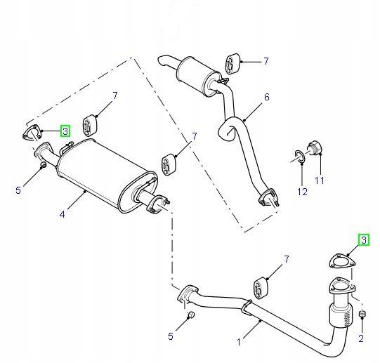 Uszczelka rury wydechowej Land Rover Discovery II Numer katalogowy części ESR3737