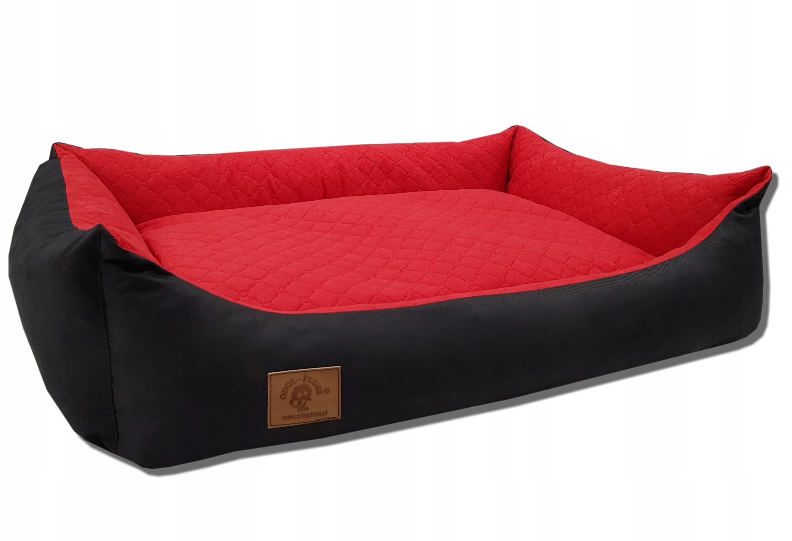 Levně Pelíšek Kotec Pohovka Postel Pro Psa 100 x 70 Červeno Černá