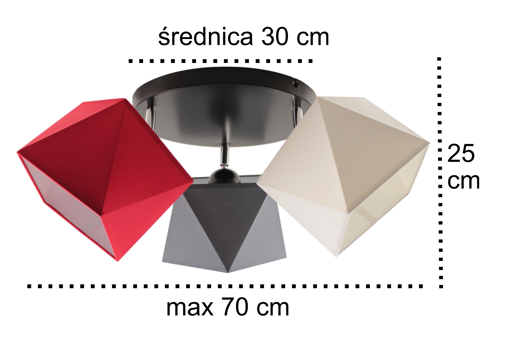 LAMPA WISZĄCA SUFITOWA ŻYRANDOL PLAFON DIAMENT LED Zasilanie sieciowe